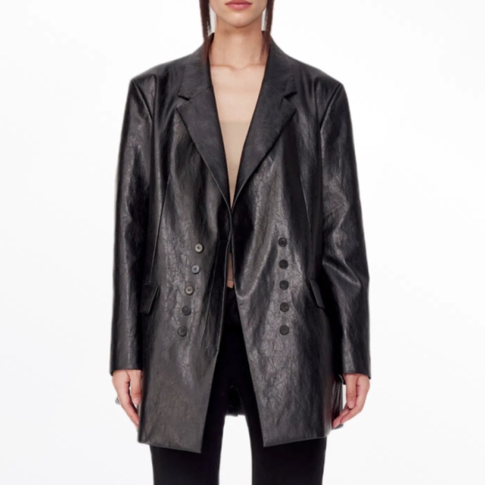 Blazer Jacket in Eco Leather